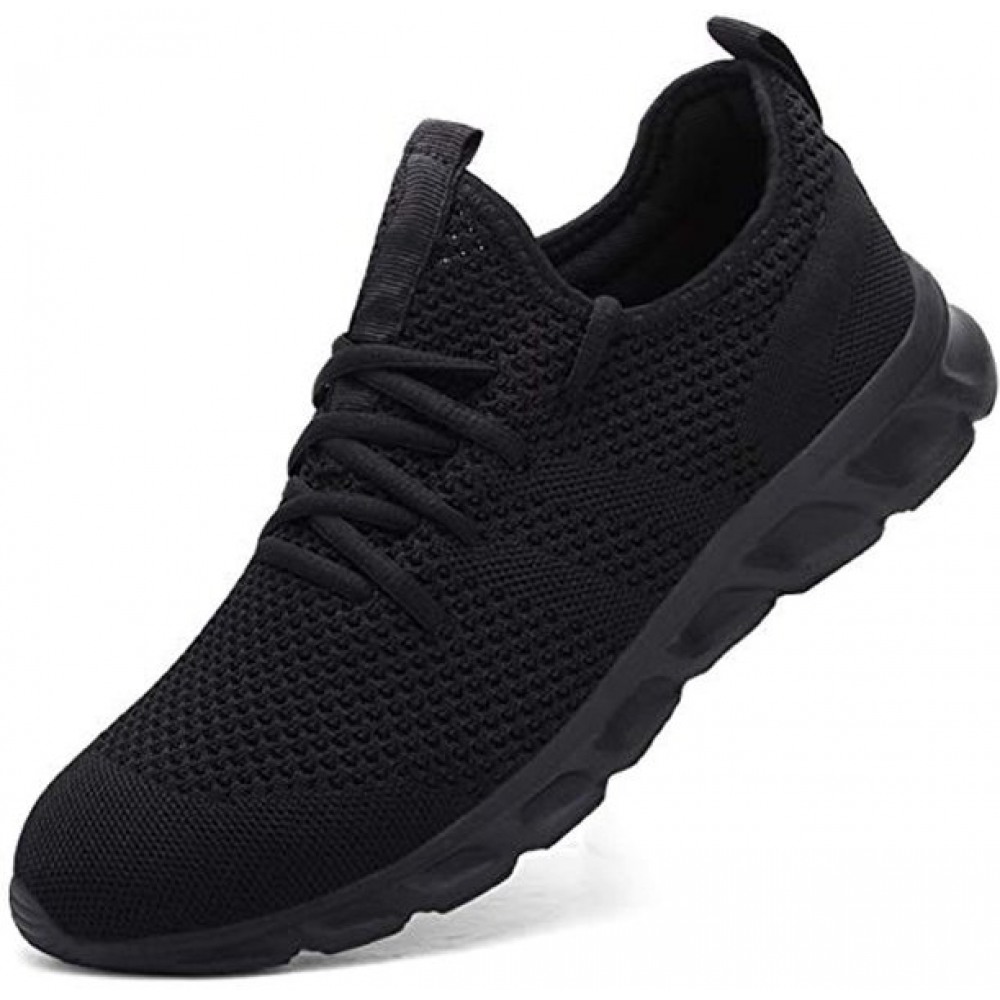Mens Fashion Lightweight Athletic Running Walking Gym Casual Sports Shoes Black